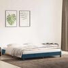 vidaXL Cadre de lit sans matelas bleu fonc&eacute; 180x210 cm velours