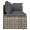 vidaXL Salon de jardin 3 pcs avec coussins Gris Résine tressée