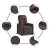 vidaXL Fauteuil inclinable marron fonc&eacute; tissu