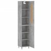 vidaXL Buffet haut Gris b&eacute;ton 34,5x34x180 cm Bois d'ing&eacute;nierie
