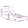 vidaXL Cadre de lit Viana sans matelas marron 80x200 cm similicuir