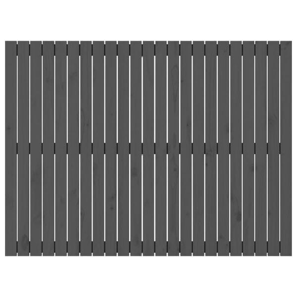 vidaXL T&ecirc;te de lit murale Gris 146,5x3x110 cm Bois massif de pin