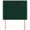 vidaXL T&ecirc;te de lit Vert fonc&eacute; 80x5x118/128 cm Velours