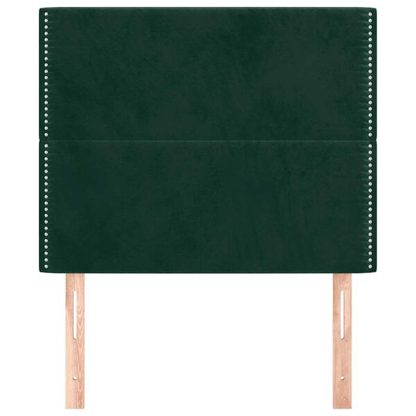 vidaXL T&ecirc;te de lit Vert fonc&eacute; 80x5x118/128 cm Velours
