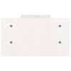 vidaXL Support de moniteur Blanc 100x27x15 cm Bois de pin solide
