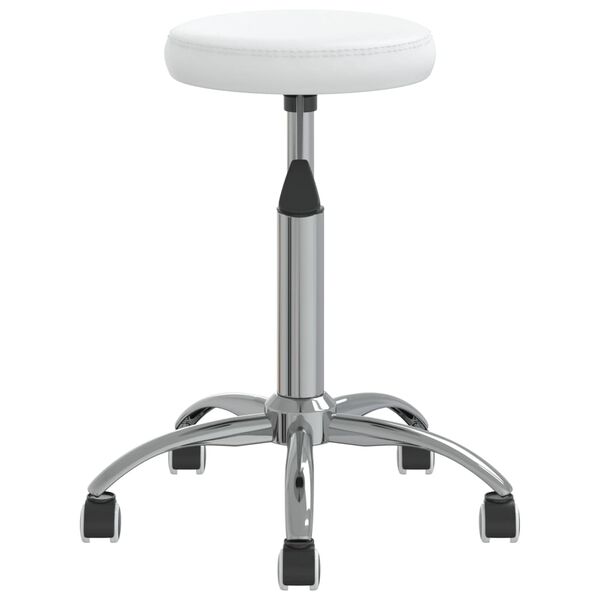vidaXL Tabouret de massage Similicuir Blanc