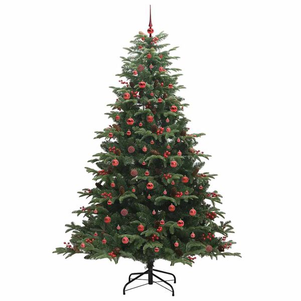 vidaXL Sapin de No&euml;l artificiel Vert 240 cm PVC, m&eacute;tal et plastique