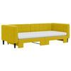 vidaXL Lit de jour avec gigogne et matelas jaune 90x200 cm velours