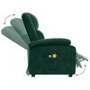 vidaXL Fauteuil &eacute;lectrique de massage Vert fonc&eacute; velours