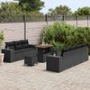 vidaXL Ensemble de canap&eacute; de jardin 10 pcs Noir polyrotin