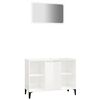 vidaXL Ensemble de meubles de salle de bain 2 pcs blanc brillant