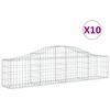 vidaXL Paniers &agrave; gabions arqu&eacute;s 10 pcs 200x30x40/60 cm Fer galvanis&eacute;
