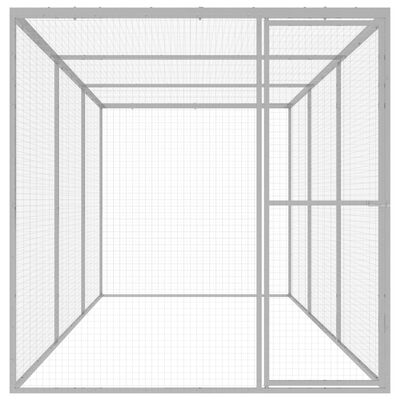 vidaXL Cage pour chat 4,5x1,5x1,5 m Acier galvanisé