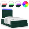 vidaXL Cadre de lit ottoman avec matelas vert fonc&eacute; 120x190 cm velours