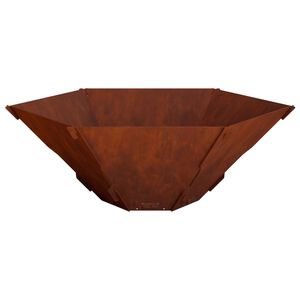 vidaXL Foyer de chemin&eacute;e Rouill&eacute; 58,5 x 51,5 x 19,5 cm Acier patin&eacute;