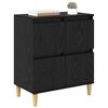 vidaXL Buffet Ch&ecirc;ne noir 60 x 35 x 70 cm Bois d'ing&eacute;nierie
