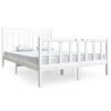 vidaXL Cadre de lit sans matelas blanc bois massif 140x190 cm