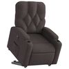 vidaXL Fauteuil inclinable &eacute;lectrique marron fonc&eacute; tissu