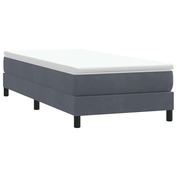 vidaXL Sommier à lattes de lit sans matelas gris foncé 80x210 cm