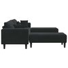 vidaXL Canap&eacute; avec coussin 3 pcs Noir Velours