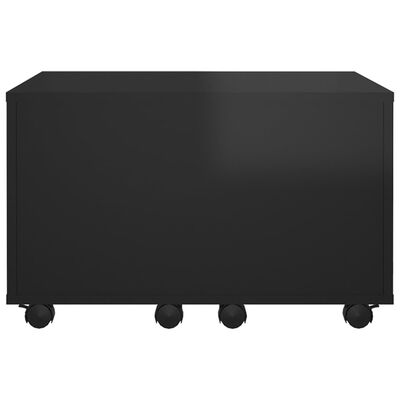 vidaXL Table basse Noir brillant 60x60x38 cm Aggloméré