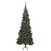 vidaXL Arbre de No&euml;l artificiel d'angle Vert 180 cm PVC et m&eacute;tal