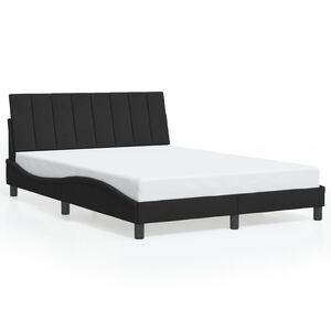 vidaXL Cadre de lit sans matelas Hanko noir 140x200 cm velours