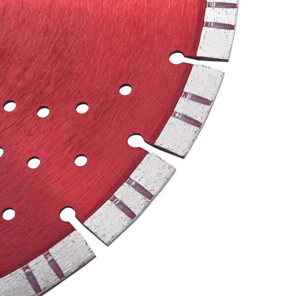 vidaXL Disque de coupe diamanté avec turbo et trous Acier 300 mm