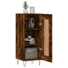 vidaXL Buffet Ch&ecirc;ne fum&eacute; 34,5x34x90 cm Bois d'ing&eacute;nierie