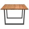 vidaXL Table à manger avec bord naturel 180x100x74cm bois massif chêne