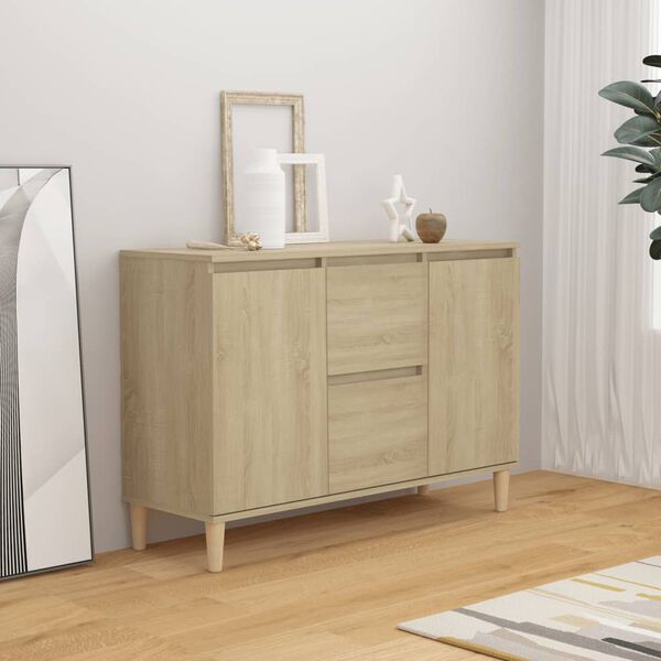vidaXL Buffet ch&ecirc;ne sonoma 101x35x70 cm bois d'ing&eacute;nierie