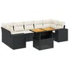 vidaXL Salon de jardin 8 pcs avec coussins noir r&eacute;sine tress&eacute;e