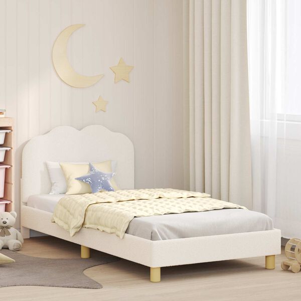 vidaXL Cadre de lit pour enfants avec tête de lit Crème 90 x 190 cm