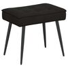 vidaXL Chaise de relaxation avec tabouret Noir Velours