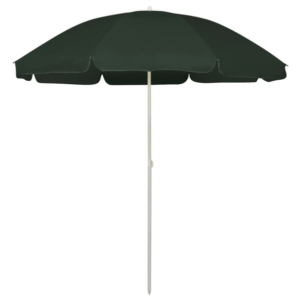 vidaXL Parasol de plage vert 240 cm