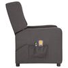 vidaXL Fauteuil &eacute;lectrique de massage Gris fonc&eacute; Tissu
