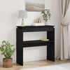vidaXL Table console Ch&ecirc;ne noir 80 x 30 x 80 cm Bois d'ing&eacute;nierie