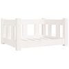 vidaXL Lit pour chien blanc 55,5x45,5x28 cm bois de pin solide