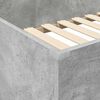 vidaXL Cadre de lit superpos&eacute; avec bureau Gris b&eacute;ton 75 x 190 cm