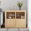 vidaXL Armoires latérales et lumières LED 2 pcs chêne sonoma