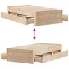 vidaXL Cadre de lit sans matelas avec tiroirs 75x190 cm bois de pin