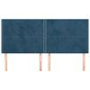 vidaXL T&ecirc;te de lit Bleu fonc&eacute; 200 x 5 x 118/128 cm Velours