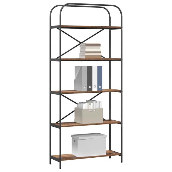 vidaXL &Eacute;tag&egrave;re Bois ancien 80 x 30 x 183 cm Bois d'ing&eacute;nierie