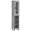 vidaXL Buffet haut Sonoma gris 34,5x34x180 cm Bois d'ing&eacute;nierie