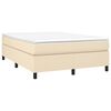 vidaXL Sommier à lattes de lit avec matelas Crème 140x200 cm Tissu