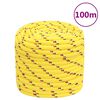 vidaXL Corde de bateau Jaune 16 mm 100 m Polypropyl&egrave;ne