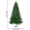 vidaXL Arbre de Noël artificiel aiguilles réalistes 180 cm vert