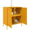 vidaXL Buffet jaune moutarde 68x39x79 cm acier