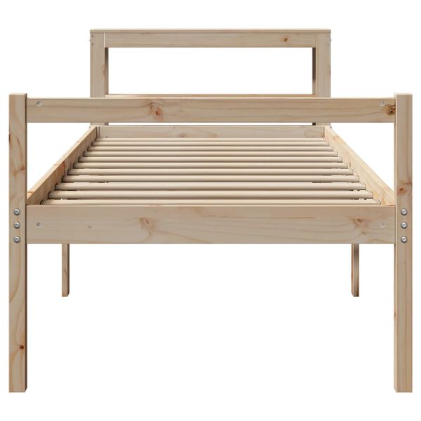vidaXL Lit pour personne &acirc;g&eacute;e avec t&ecirc;te de lit sans matelas 90x190 cm