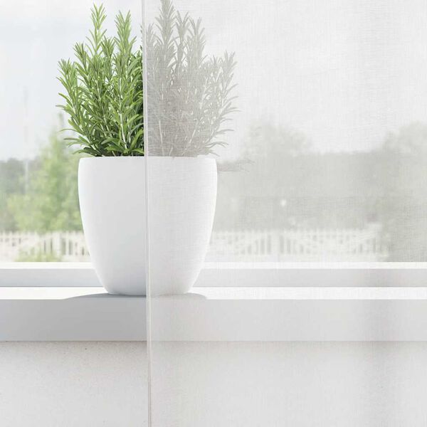 vidaXL Rideaux en voile avec œillets 2 pcs blanc